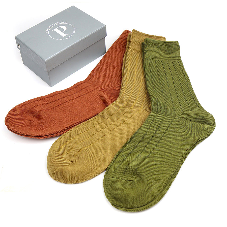 Men's Earthy Mix Triple Sock Boxed Set