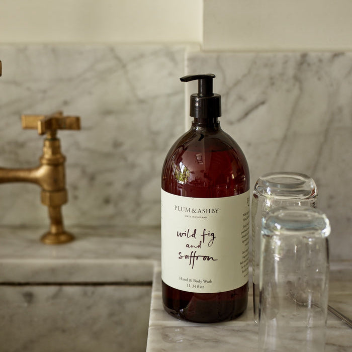 Plum & Ashby - Wild Fig and Saffron Hand & Body Wash (1 Litre)