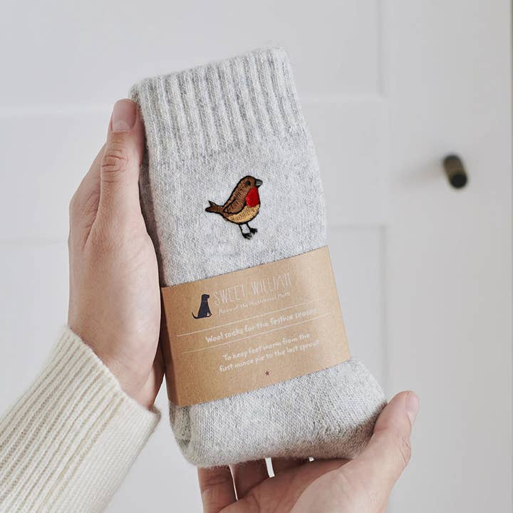 Sweet William - Robin Wool Gardening Socks