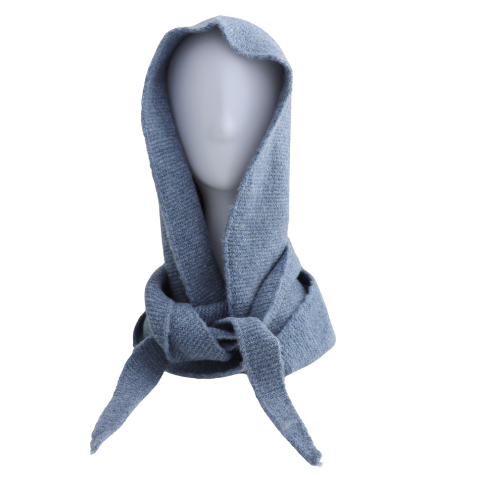 Hooded Scarf - Denim Blue
