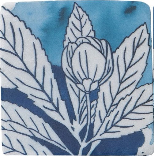 Set of 4 Resin Coasters - Ink Florals