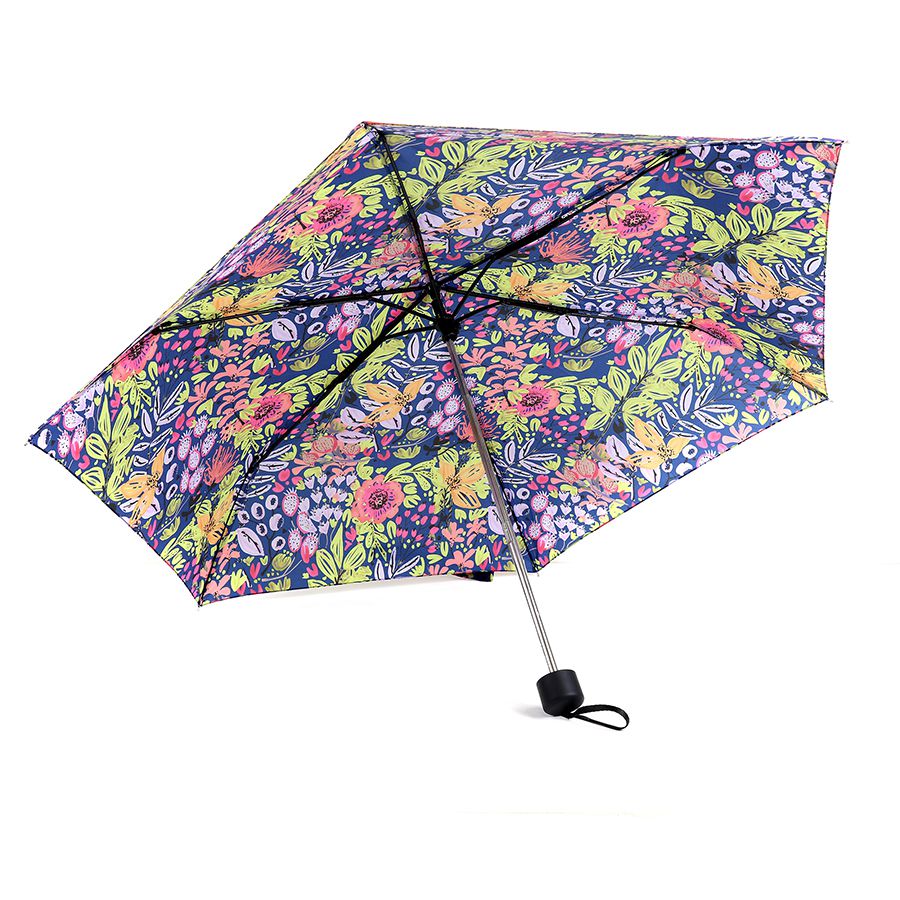 Recycled Blue Mix Flower Garden Print Umbrella