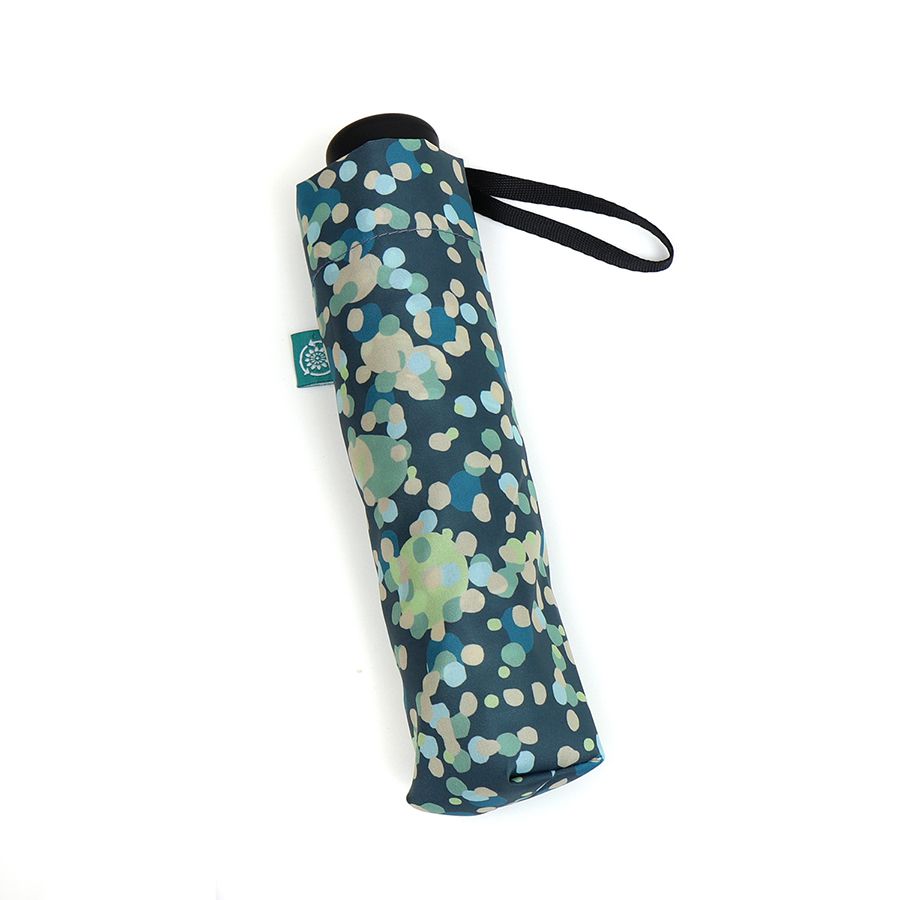 Teal Mix Dot Print Recycled Umbrella