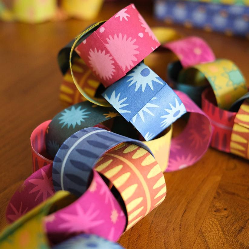 Pink & Red Paper Chain Kit