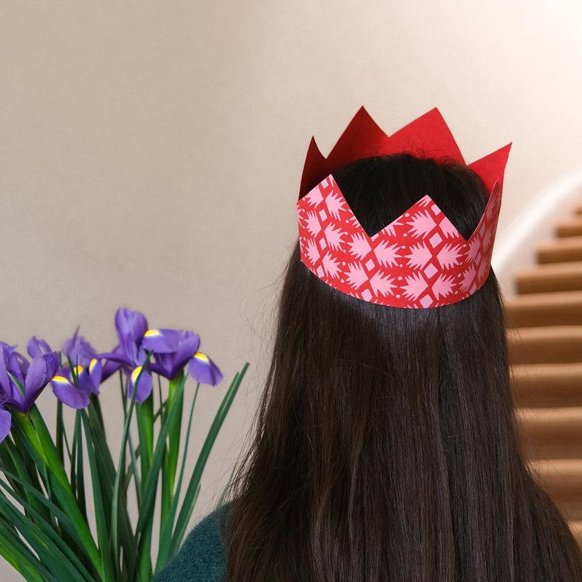 Pink & Red Paper Party Crowns