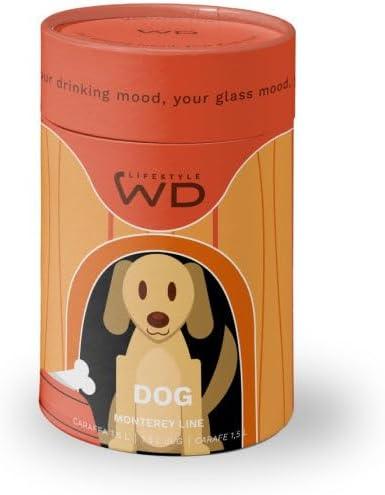WD LifeStyle - Monterey Line - Glass Jug 1.5L With Interior Dog Decoration