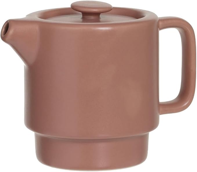 Secret de Gourmet Ceramic Teapot with Integrated Removable Cup Pink