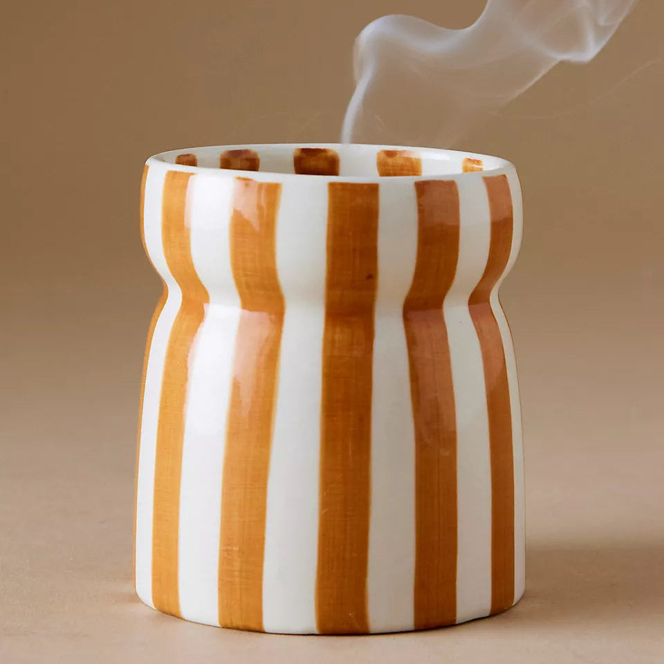 Cabana Rust Striped Sienna Sunset Candle