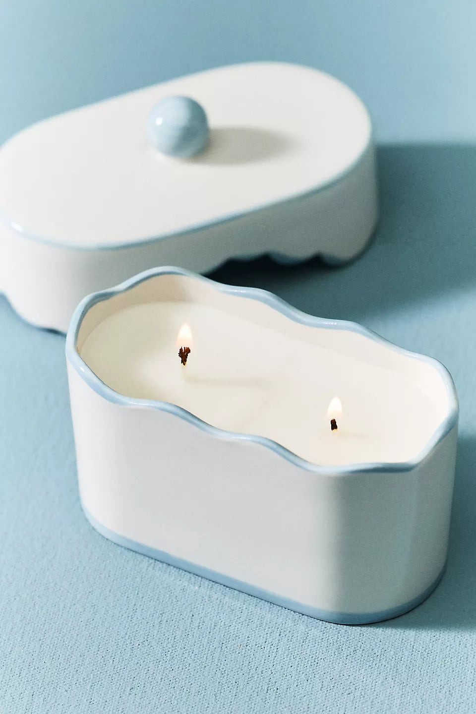 Paddywax Cherie Lavender Thyme Ceramic Candle with Lid