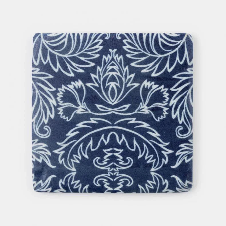 Set of 4 Resin Coasters - Indigo Wallpaper
