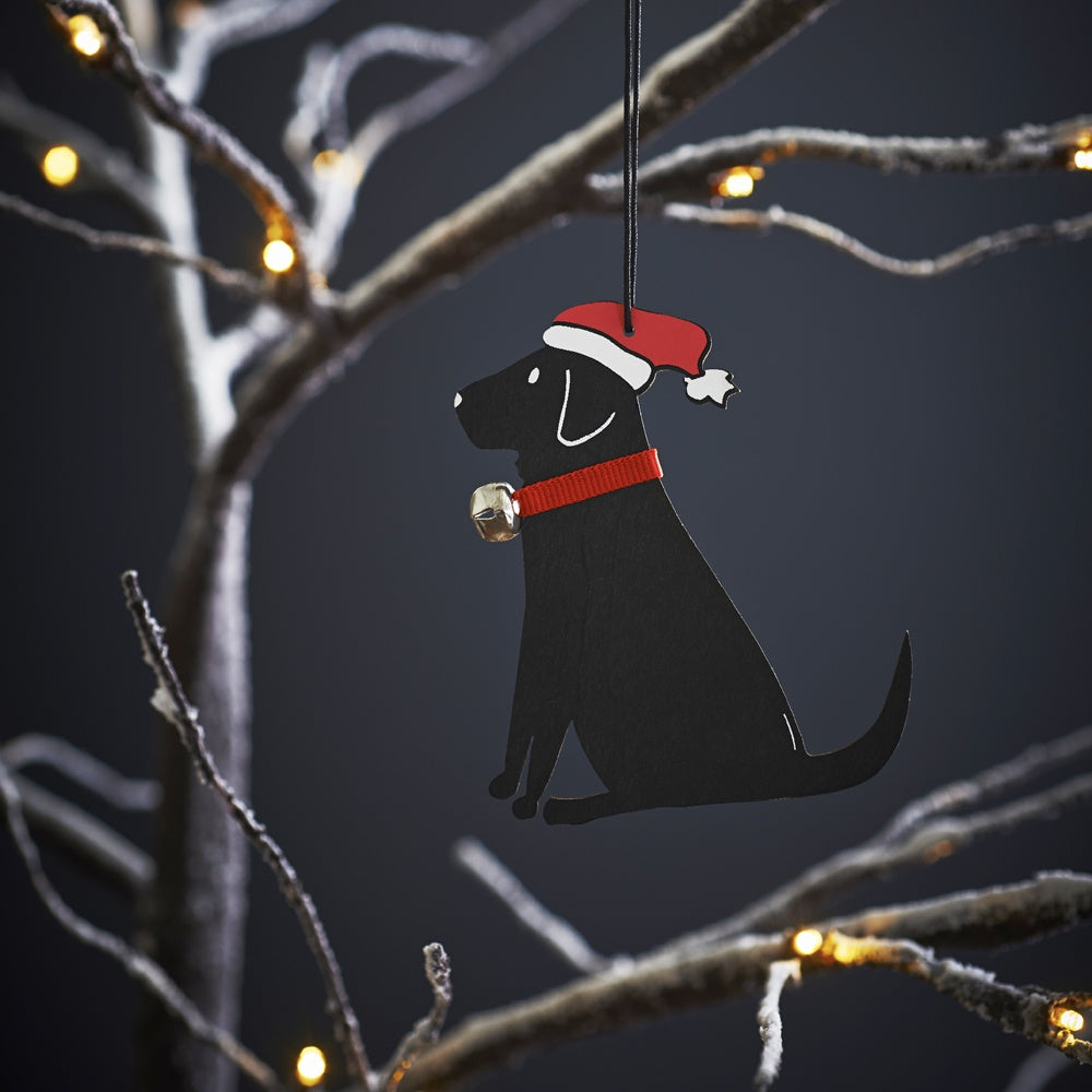 Black Labrador Dog Christmas Tree Decoration