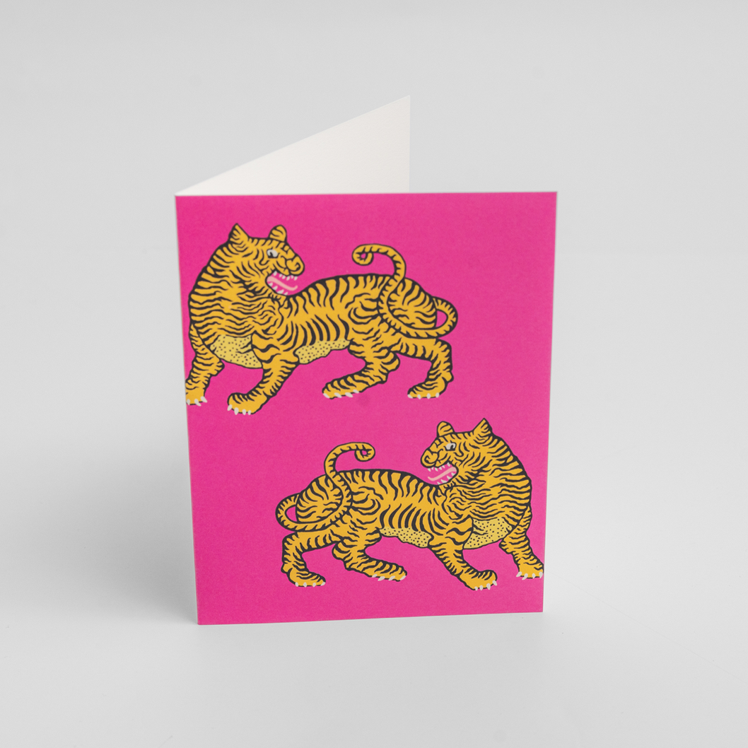 Bengal Bold Tiger Motif Mini Card