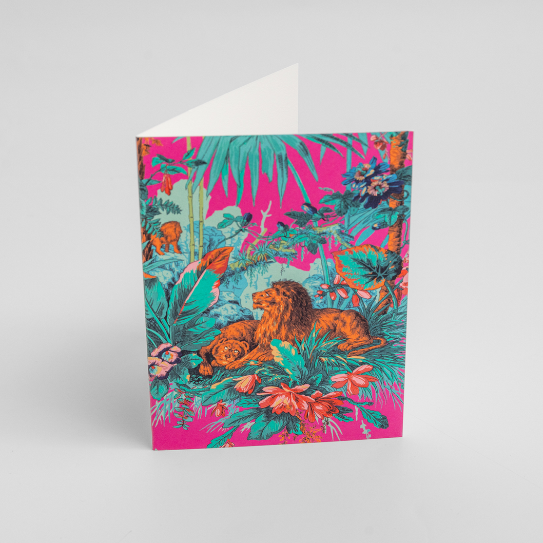 Exotic Jungle Lions Mini Card