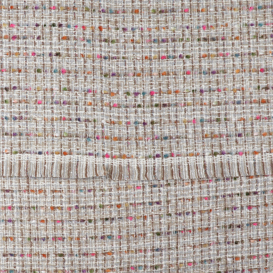 Pom - Soft Mix Woven Texture Scarf