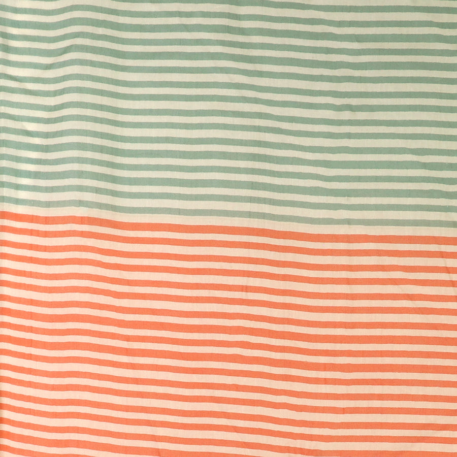POM - Orange Mix Cotton Striped Scarf