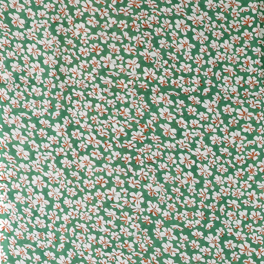 Pom - Green Ditsy Floral Print Modal Scarf