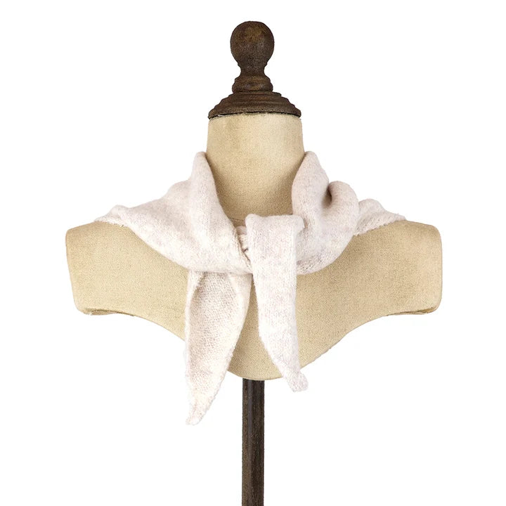 POM-Tiffany Oatmeal Triangle Knit Scarf