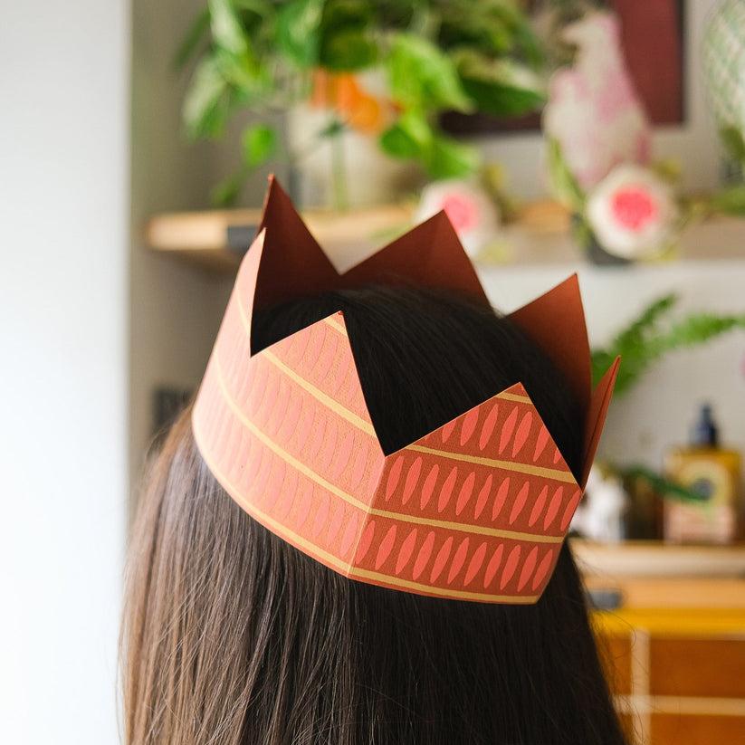 Yellow & Orange Paper Party Crowns