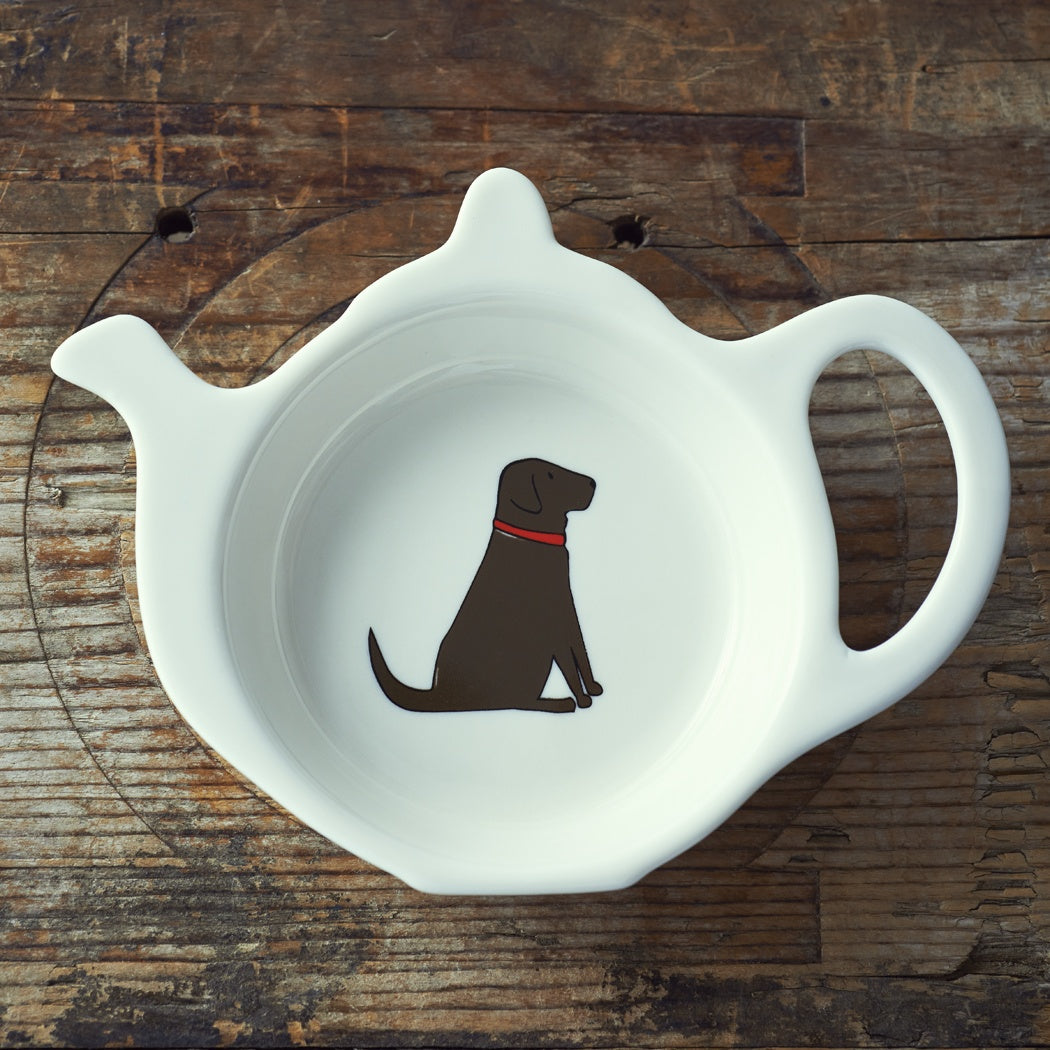 Chocolate Labrador Teabag Dish