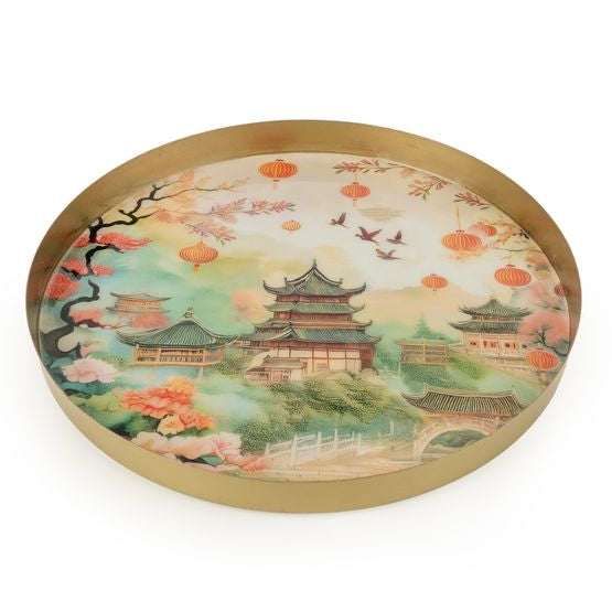The Silk Road Collection Metal Tray - Chengdu