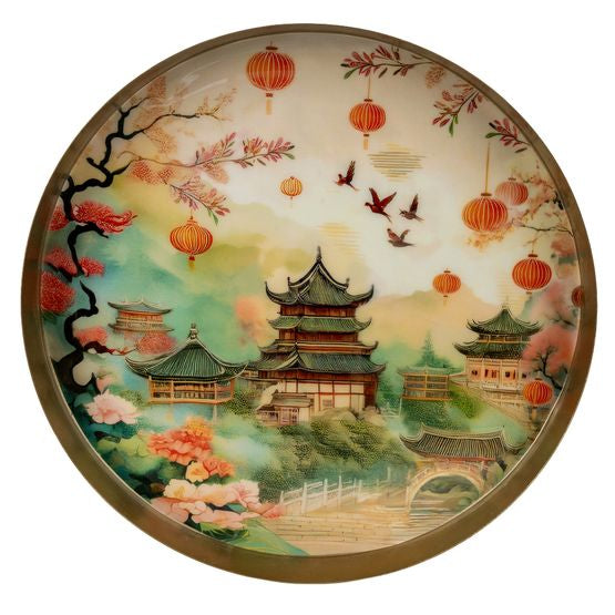 The Silk Road Collection Metal Tray - Chengdu