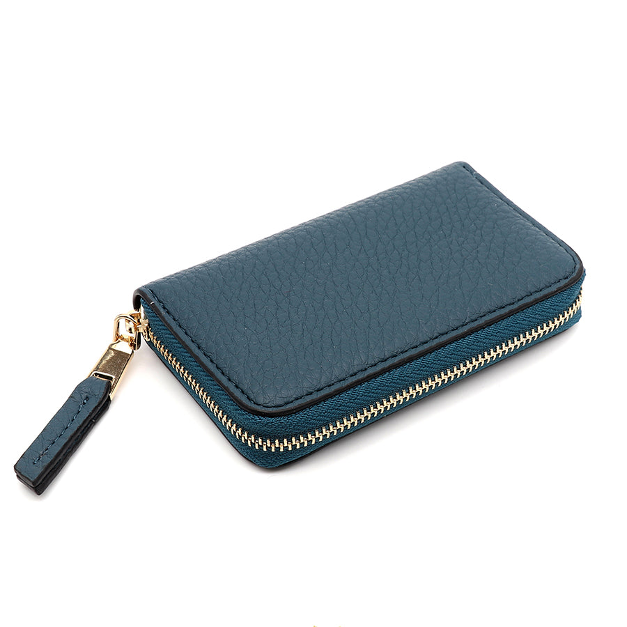 Pom - Teal Faux Leather Mini Coin Purse