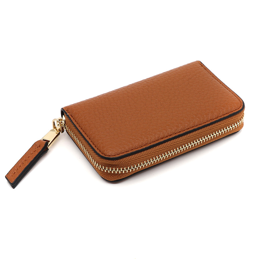 Pom - Tan Mini Faux Leather Coin Purse