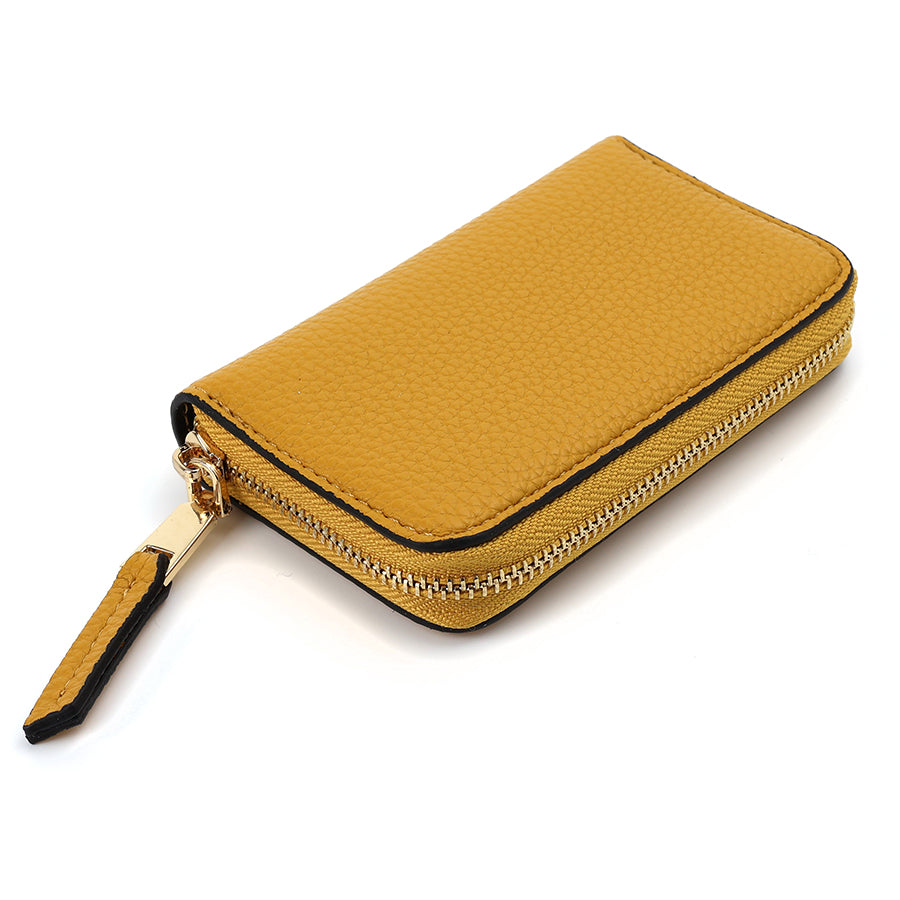 Pom - Mustard Yellow Mini Faux Leather Coin Purse