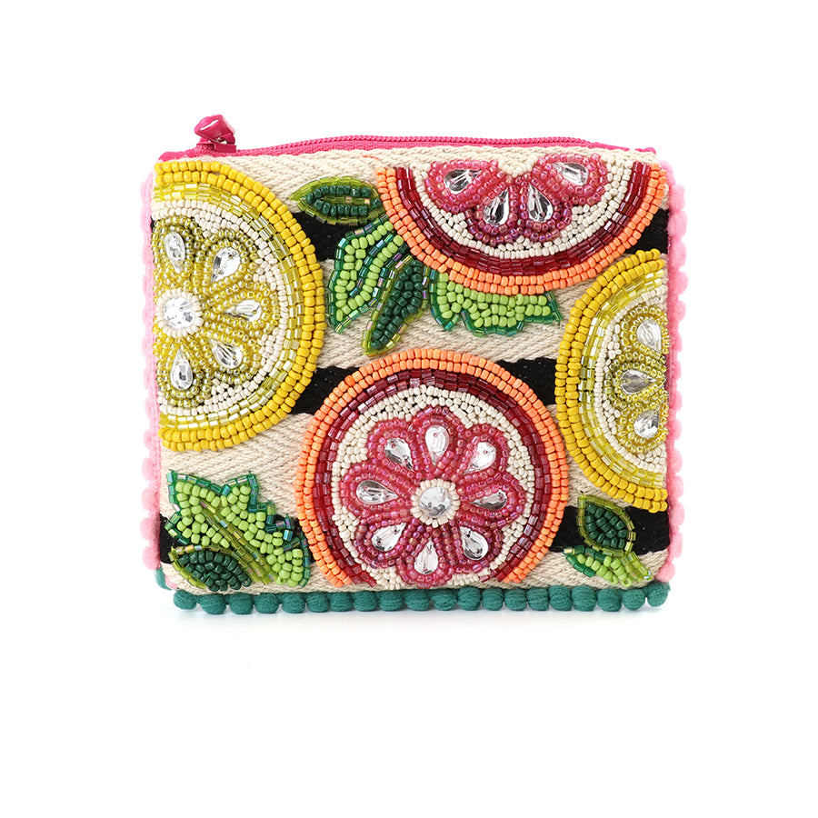 POM - Beaded Citrus Slice Purse