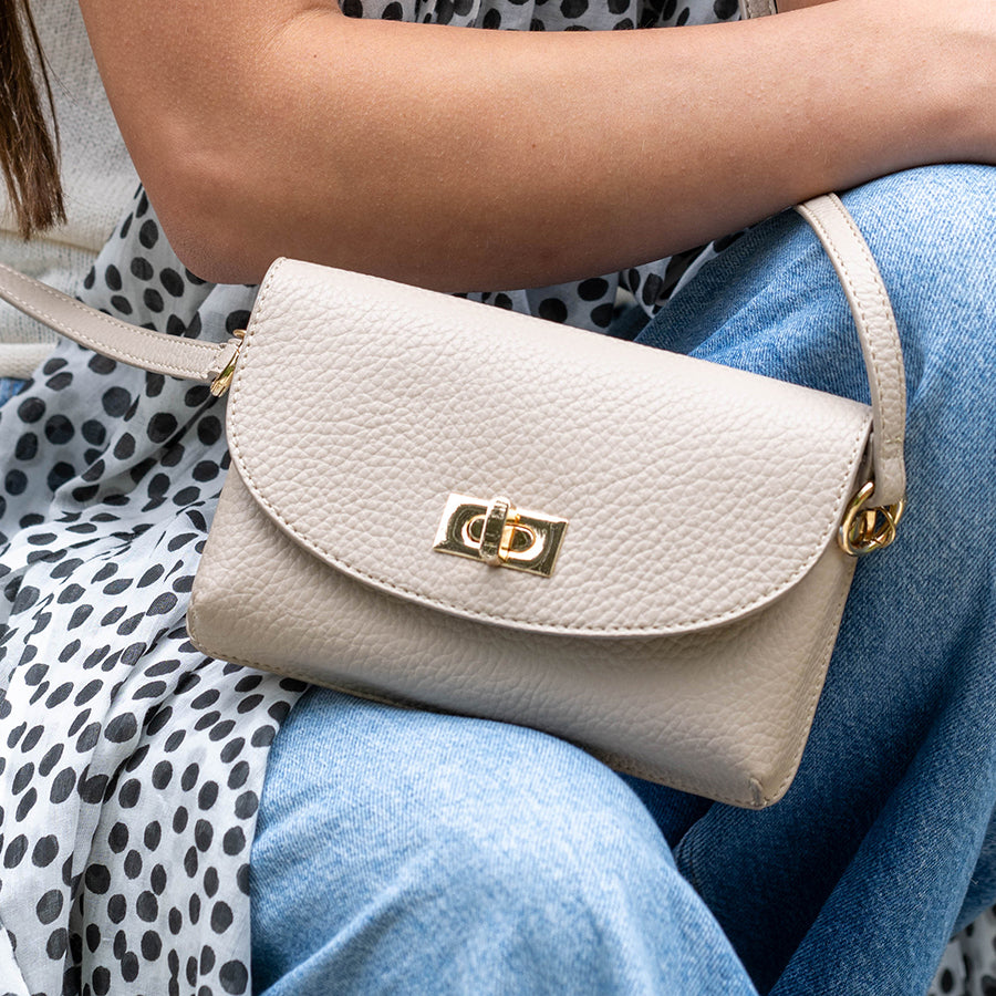 POM - Camel Vegan Leather Mini Bag
