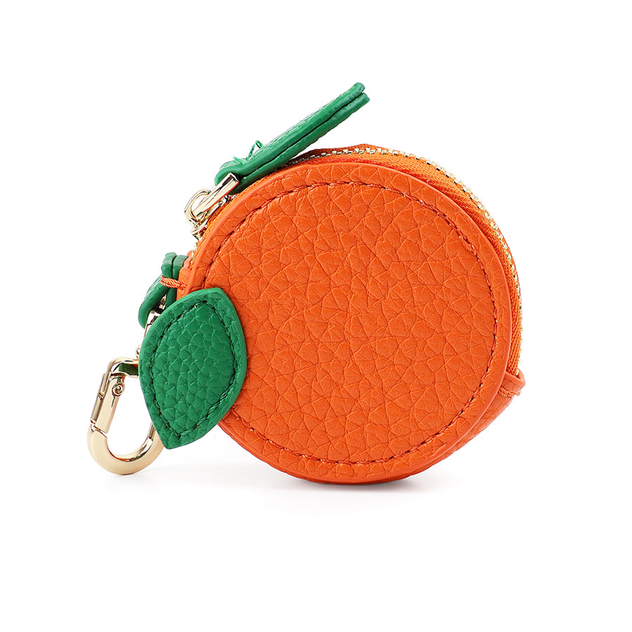 POM - Faux Leather Mini Purse - Orange