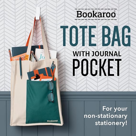 Bookaroo Tote Bag - Turquoise & Purple