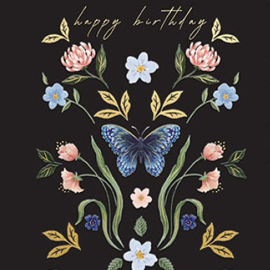 Butterfly Happy Birthday - Meraki Cards