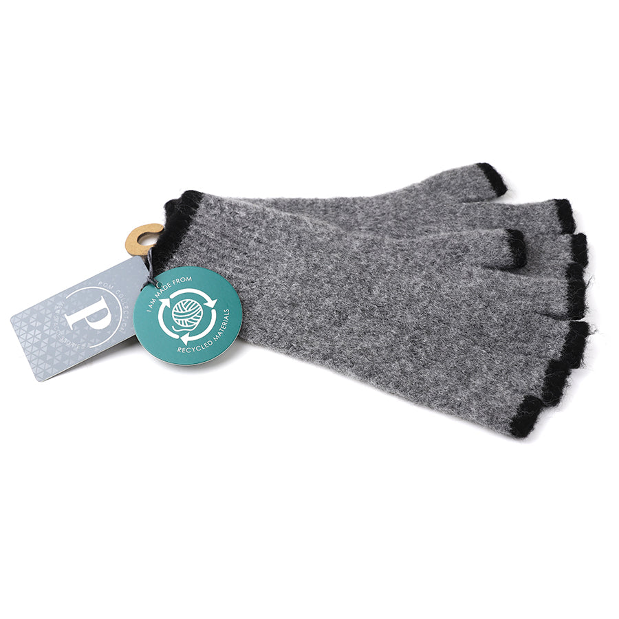 Men's Grey Fingerless Gloves