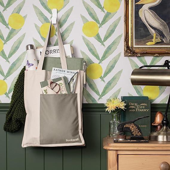 Bookaroo Tote Bag - Navy & Yellow