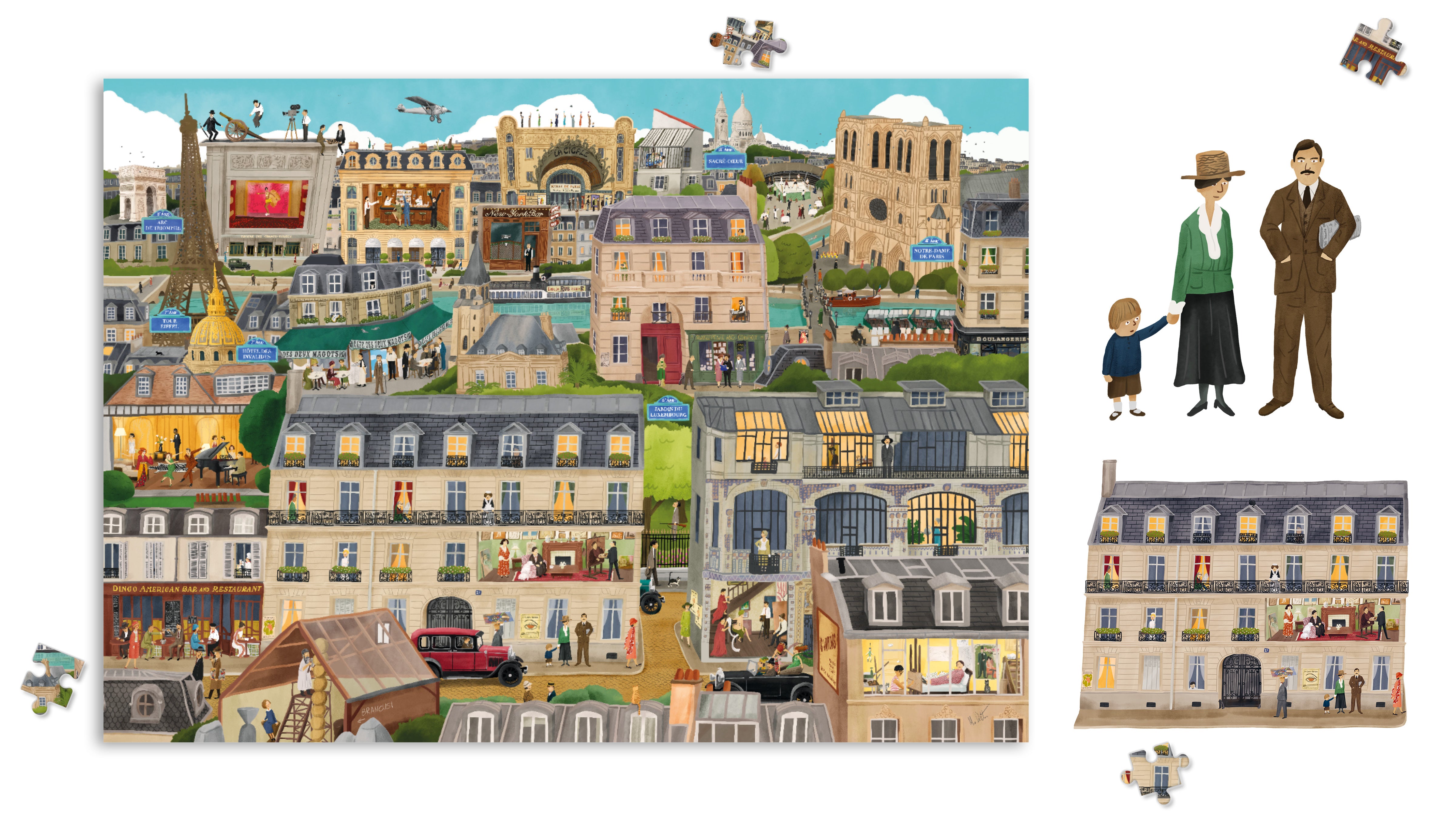 Hemingway's Paris- A Jigsaw Journey - 1000 piece Jigsaw Puzzle