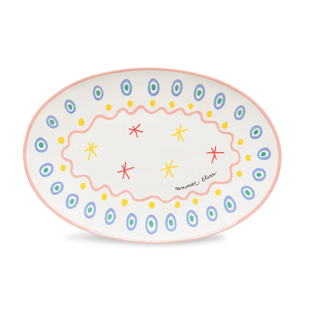 Summer Bliss Oval Platter 45cm Multi