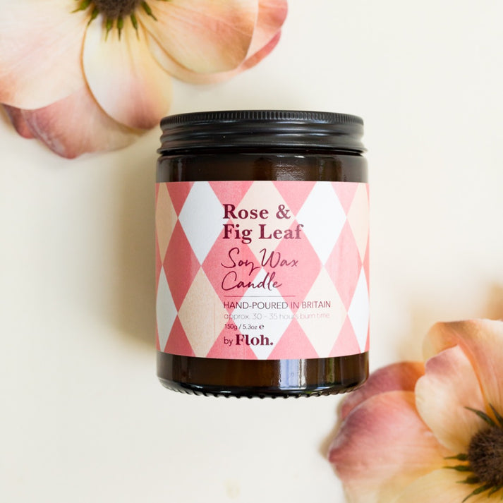 Rose & Fig Leaf Apothecary Candle by Floh.