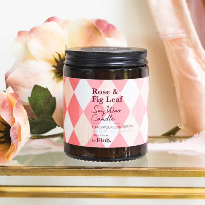 Rose & Fig Leaf Apothecary Candle by Floh.