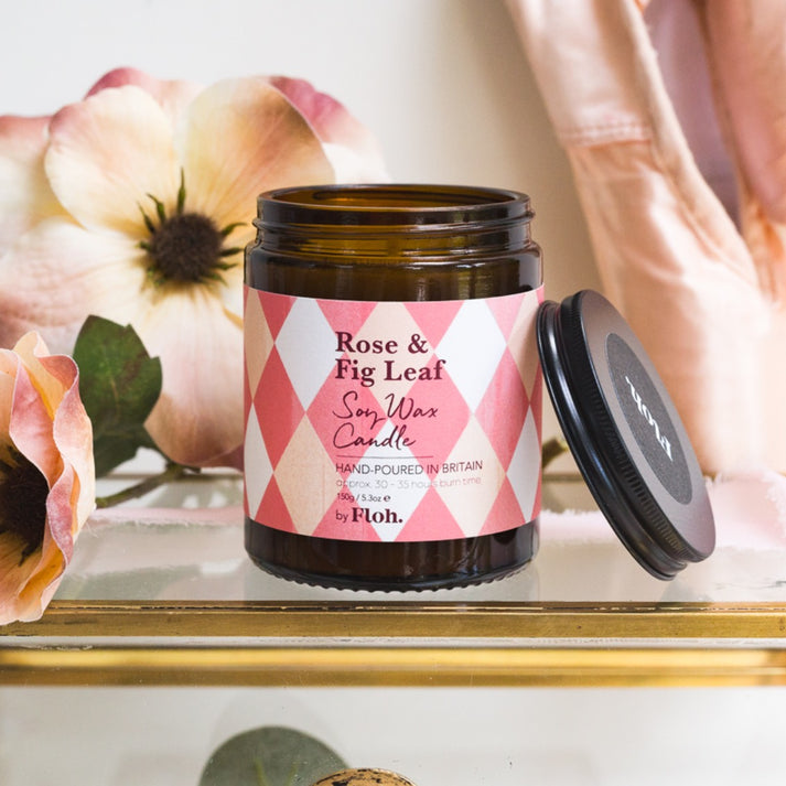 Rose & Fig Leaf Apothecary Candle by Floh.