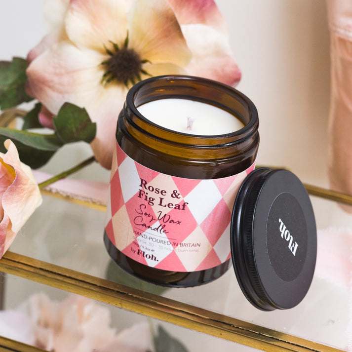 Rose & Fig Leaf Apothecary Candle by Floh.