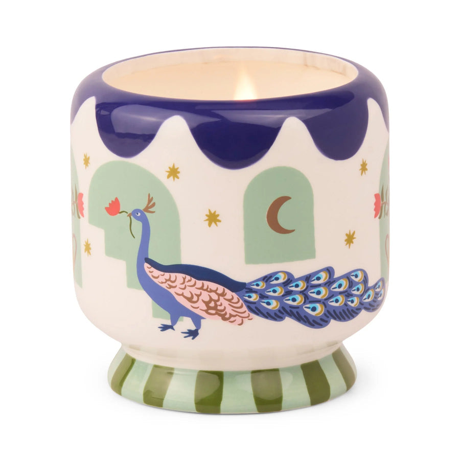 A Dopo Peacock Misted Lime Soy Wax Candle