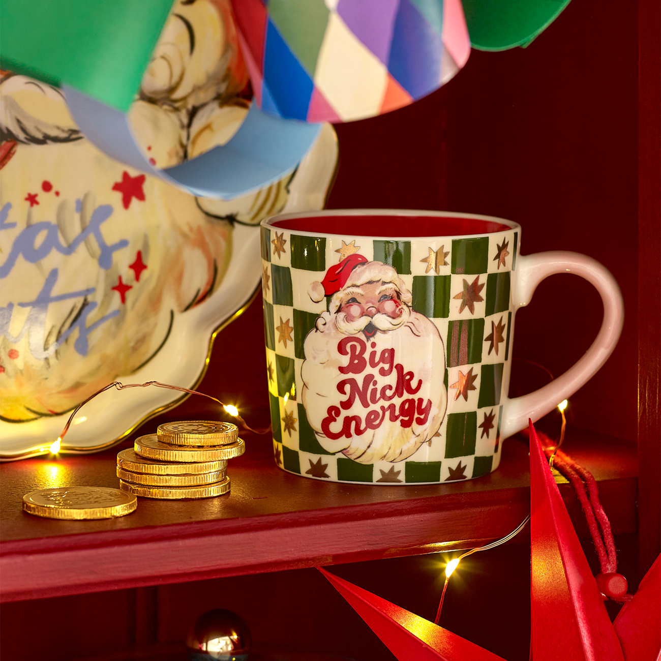 Big Nick Energy Checkerboard Mug