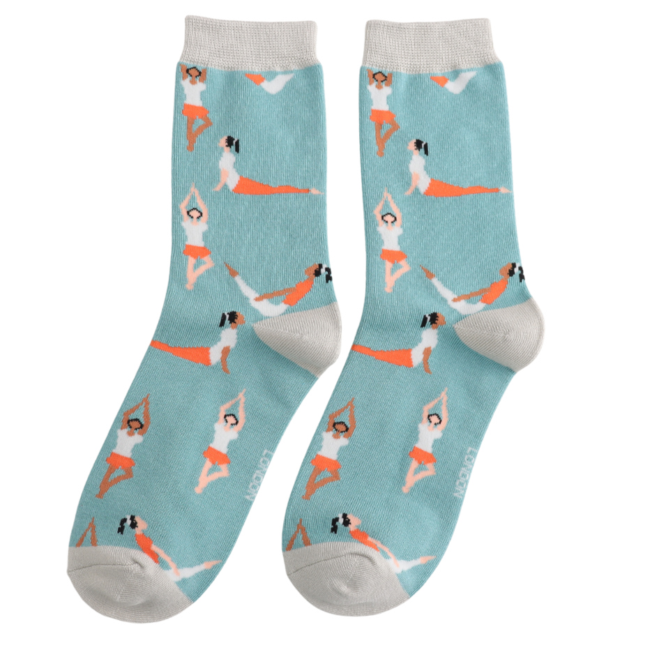 Women’s Matchbox Socks Yoga Poses - MIss Sparrow