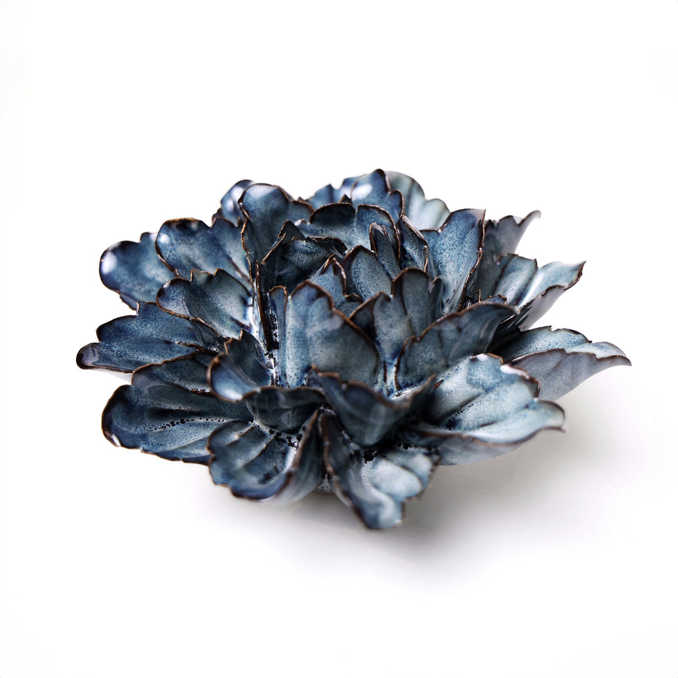 Ceramic Flower Wall Art Blue Flower 14