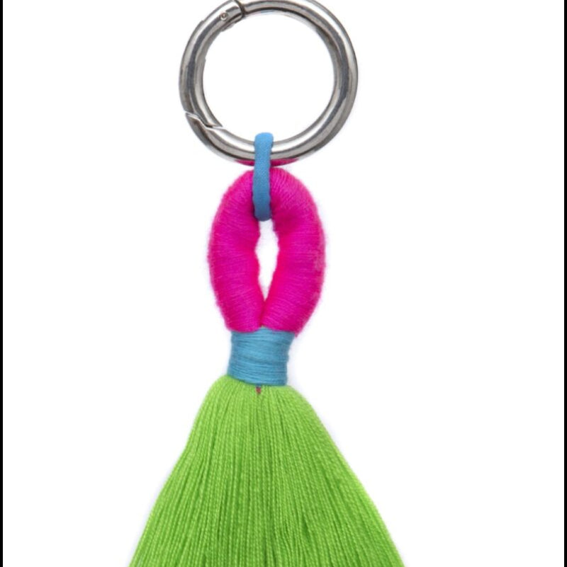Tassel Bag Charm - Lime Green