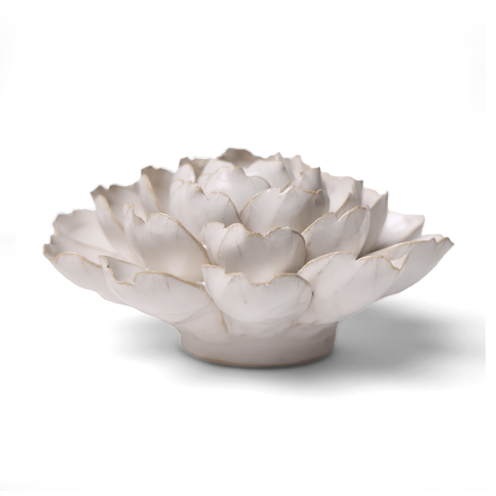 Coastal Ceramic Flower Ivory Cabbage Flower