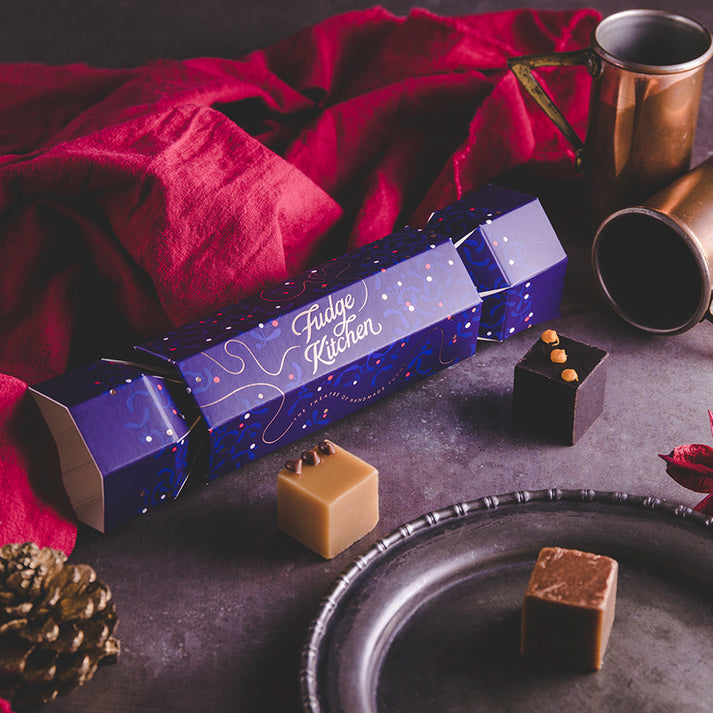 Luxury fudge Christmas Cracker - Indigo