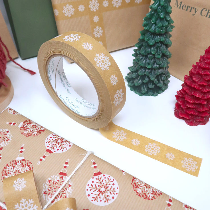 Cascayde Paper Tape 50m - Snowflake (24mm wide)