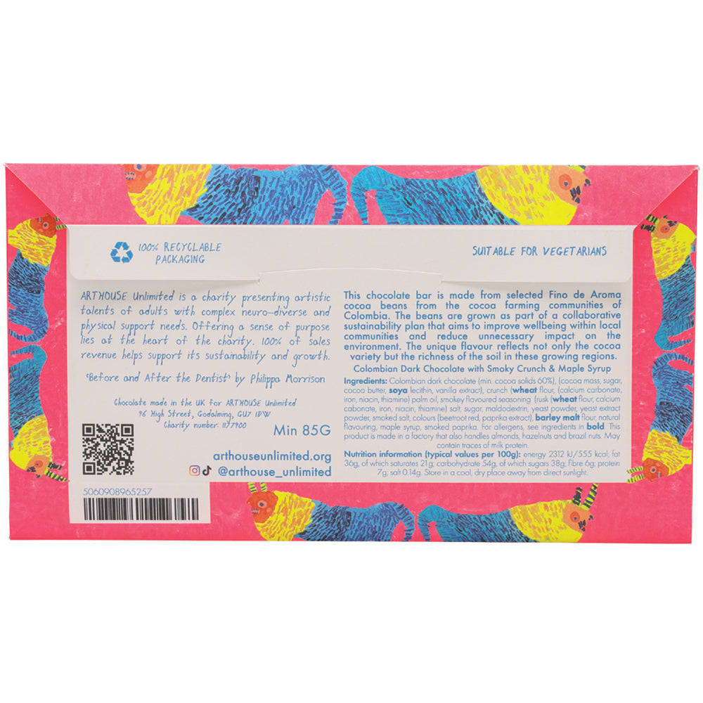Arthouse Unlimited Chocolate - Dark Chocolate with Smoky Crunch & Maple Syrup